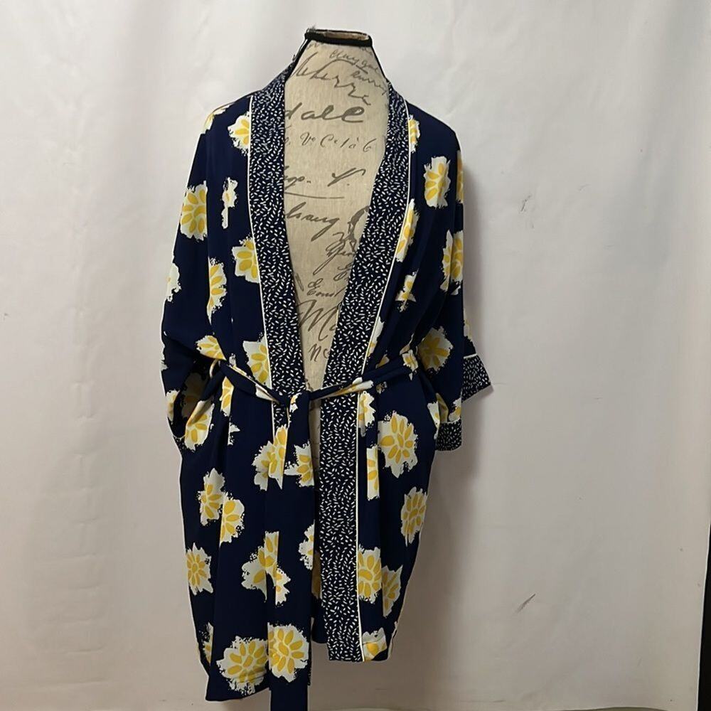 JOSIE BY NATORI FLORAL ROBE LINGERIE SIZE S